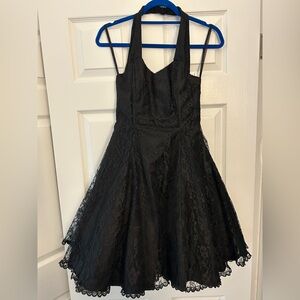 Steppin’ Out lace halter dress with petticoats